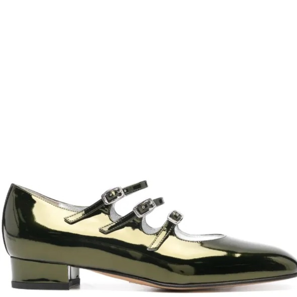 Carel Ariana Metallic Green Mary Jane Shoes - Picture 5 of 7